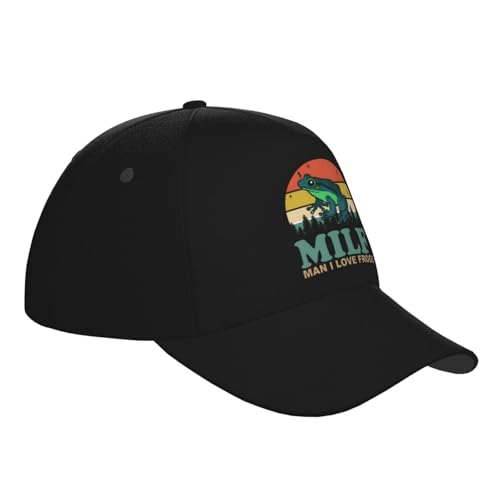 Milf Man I Love Frogs Baseball Hats for Men and Women - Classic Adjustable Hats3