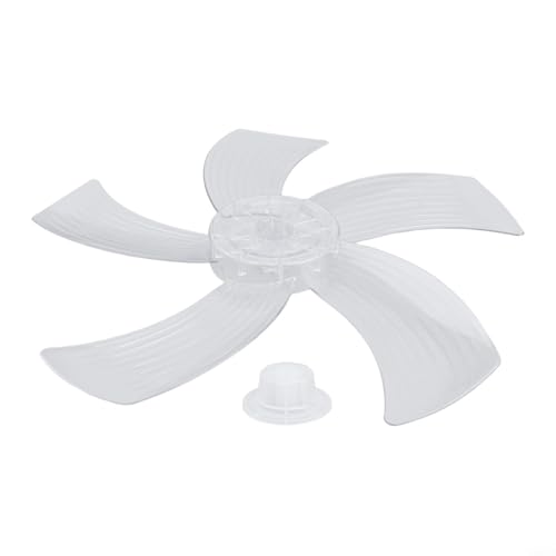 YJDOORPLAY Hélice à cinq ventilateurs de 35,6 cm avec couvercle d'écrou de protection, pièces de rechange pour support électrique, ventilateur de bureau, équipement de refroidissement domestique – vue 2
