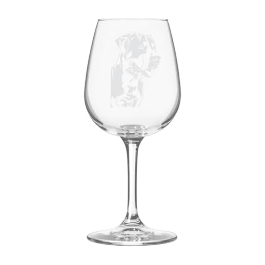 Etched Laser Art Personalized Dog Themed Etched Wine Glass - Custom Dog Breed Wine Glasses for Pet Lovers, Personalized Birthday Gift for Men & Women - Greater Swiss Mountain Dog, 12.75 oz