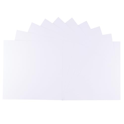 Florence Papier Cartonné Autocollant Blanc - 30,5 x 30,5 cm - 10 feuilles - 216 g/m² - Lisse - Papier Adhésif pour Imprimante et Étiquettes et Stickers...