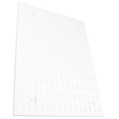 Panneau perforé grand format blanc support mural de rangement sans perçage