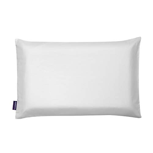 ClevaMama Pram Pillow Case, Replacement in 100% Soft Cotton - White, 22x31 cm