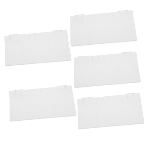 HOMSFOU 5pcs Box Empty Watercolor Palette Portable Pigment Box Mixing Tray for Artists