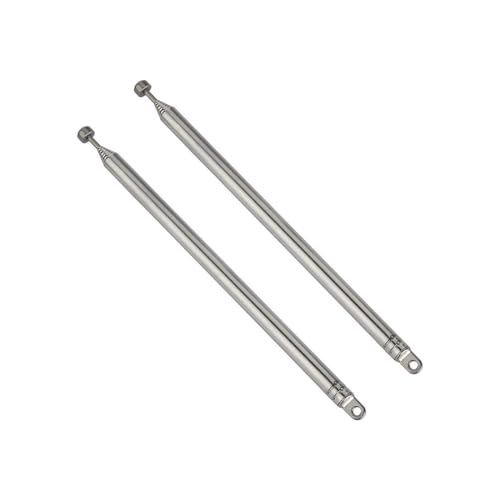 2個セット ラジオ伸縮アンテナ 7節 14.8cm-74.5cm FM AMラジオアンテナ ステンレス鋼 高感度 ロッド ア ン テ ナ 伸縮型 置換用 ラ ジ オ ア ン テ ナ ポータブル TVチューナー 室内用 ホームシアターレシーバー トランジスタ