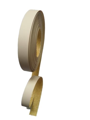 Image of HGKJHFmelamine Edging Tape. pre Coated with hot melt Adhesive Flexible Veneer Edge Edging, Used for Cabinet and Furniture Maintenance (No26-Cream White, 1.81cm*40ft)