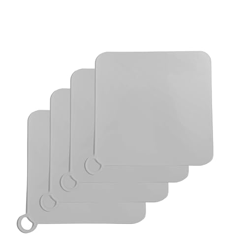 ADEGO Pack 4 Tapa Desague Ducha - 4 Cubiertas de Desagüe Antiolor y Antideslizantes de Silicona para el Baño, Cocina o Patio - Elimina los Malos olores y Evita la Suciedad (15x15, Gris)