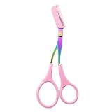 Augenbrauentrimmer, Augenbrauentrimmer für Damen, ergonomischer Augenbrauenrasierer aus Edelstahl, rostfrei, tragbar, Kosmetik, Augenbrauentrimmer mit Kamm