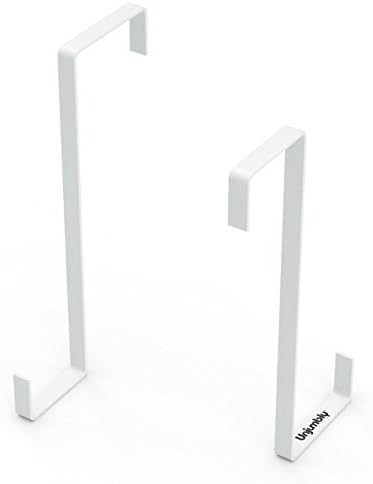 Unjumbly Over The Door Hooks, Set of 2 – Bathroom and Laundry Room Over Door Hanger - Wreath Hanger - Ironing Board Hanger - Towel Holder - Fits Wide & Thin Doors,White