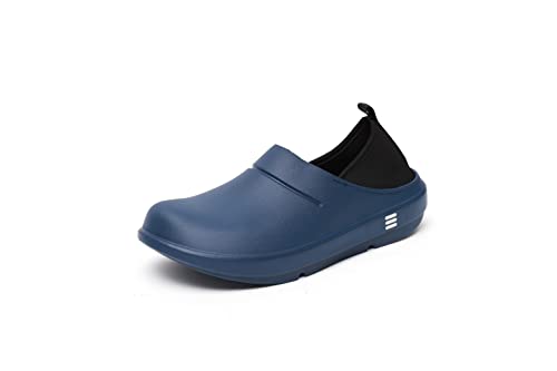 Huhv Clog Recovery Comfort Slip-On With Drop-Back Heel Navy Unisex Men's 6 / Women's 8 #TOP28