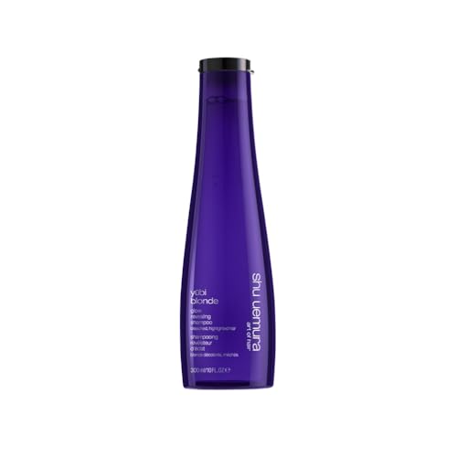 Shu Uemura, Champú Glow Revealing Yubi Blonde, Para cabello rubio decolorado/teñido, Limpieza, hidratación y brillo, Sin silicona ni parabenos, Enriquecido con peonía blanca, Brillo y color, 300 ml