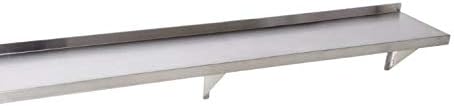 PRO&Family 18 Gauge Stainless Steel 12 Inch. x 84 Inch. Solid Wall Shelf. Fits for use in Restaurant, Business, Work, Home, Kitchen, Garage.