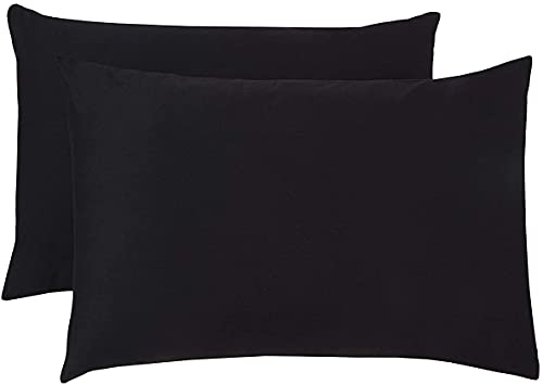 Egyptian Cotton 200 Thread Count Pillow Cases 2 Pack (Black), Standard