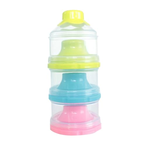 Toddmomy Portable Formula Dispenser High Capacity Detachable Milk Powder Storage Container Non Spill Stackable Snack Organizer for Travel Green Blue Pink
