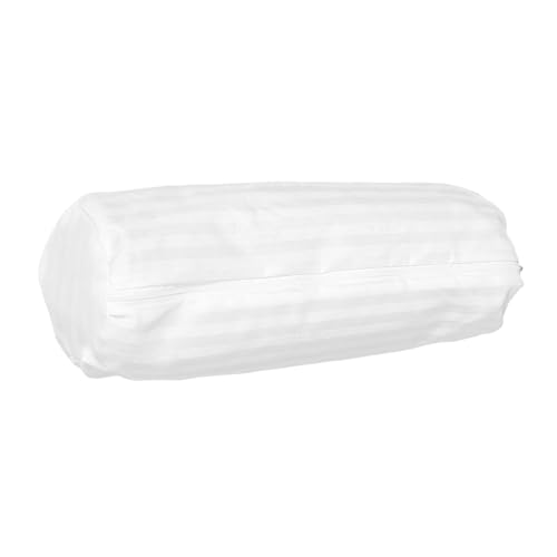 ABOOFAN Funda Protectora para Almohada De Cuello Cilíndrica Suave con Cremallera Oculta para Cama Sofá y Oficina Color Blanco