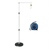 FytStycale Sprunghöhentrainer mit berührungsmarker höhenverstellbar vertikaler Sprungtrainer mit standfuß teleskopierbar höhentrainer für volleyballspieler, 1.3-3.3m, With Tape Measure