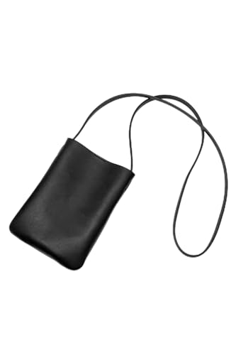  YFFSFDC スマホポーチ ショルダーバッグ 軽量 小物入れ 斜めがけ 携帯ポーチ レディース スマホポシェット (ブラック1)