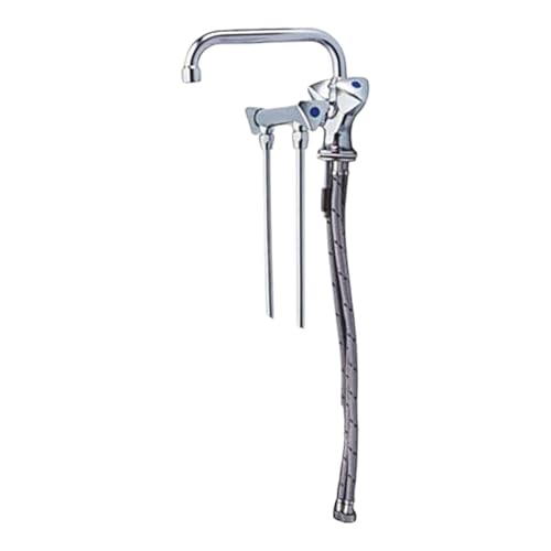 Gastro Spülbeckenhahn Hochdruck Mischbatterie Wasserhahn BieTal® Profi Spültischarmatur mit 2x 20 cm Unterspülung 2 Becken für Gastronomie & Großküche - Schwenkbarer Auslauf