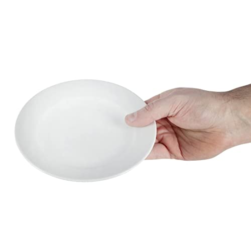 Olympia CC206 Athena Hotelware Wide Rimmed Plate - 165mm 6 1/2" (Box 12), White - Image 3