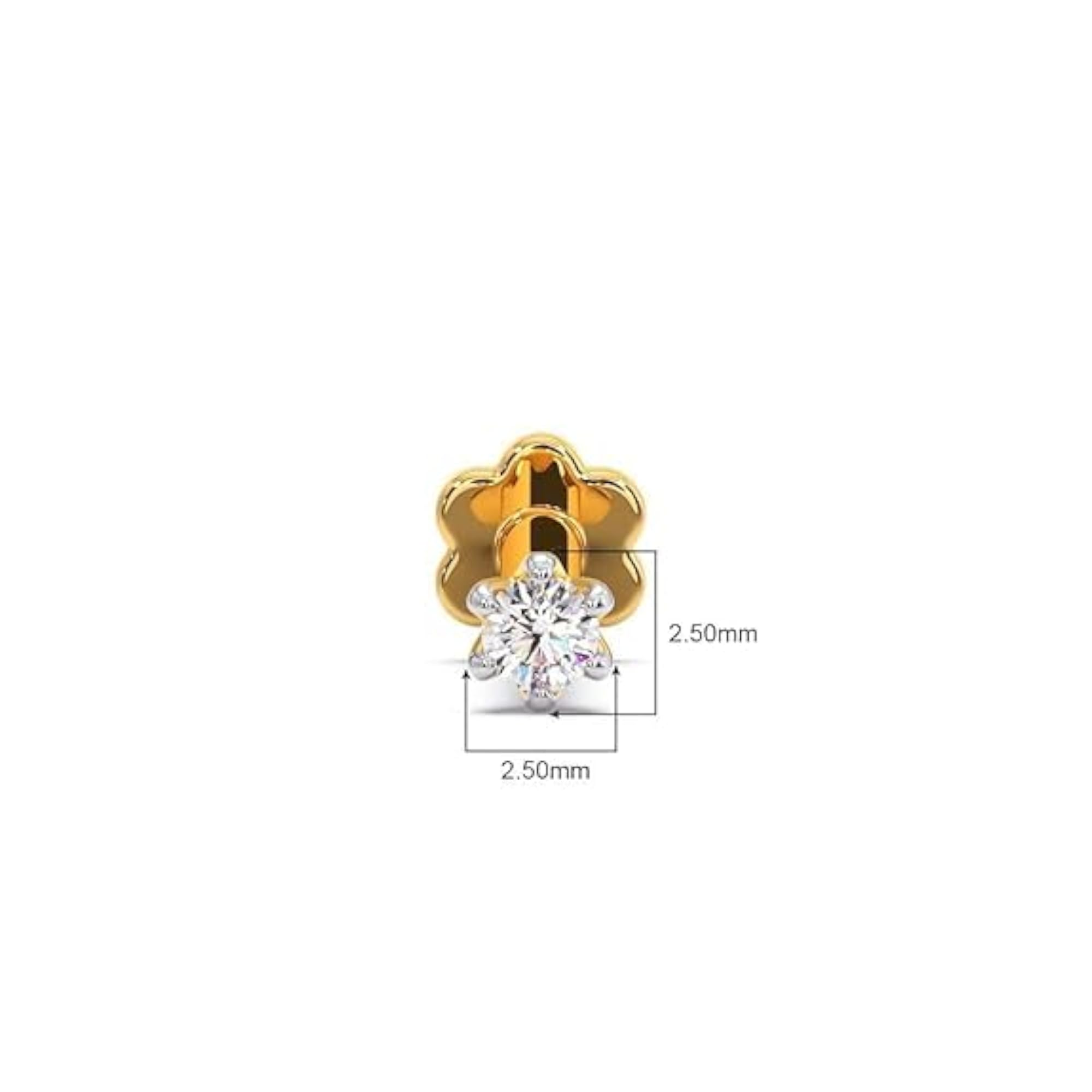 Women's Rare-GEMS Moissanite Nose Pin, Elegant Gift