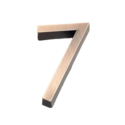 3 Inch Mailbox Numbers, 3D Door Mailbox Numbers 0-9 Self Adhesive House Door Numbers House Street Address Numbers Stickers for House, Apartment, Office, Hotel Room (Bronze-7)