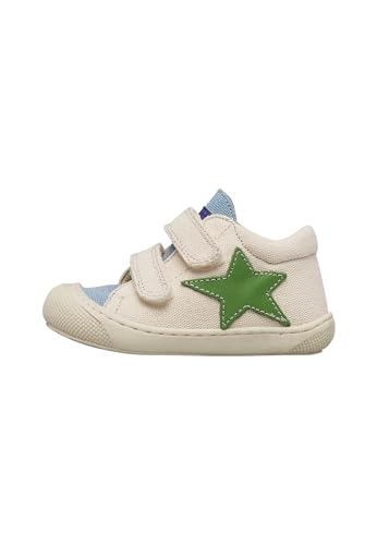 Naturino Zapatos de tela para aprender a andar, Crema Blanco Celestial, 21 EU