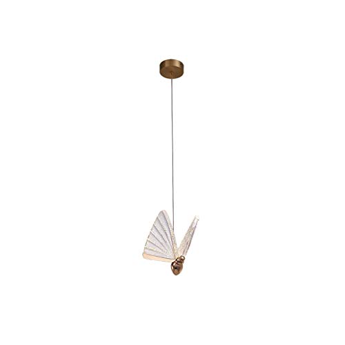 Lustre papillon de chevet minimaliste à tête unique pour suspension escalier moderne