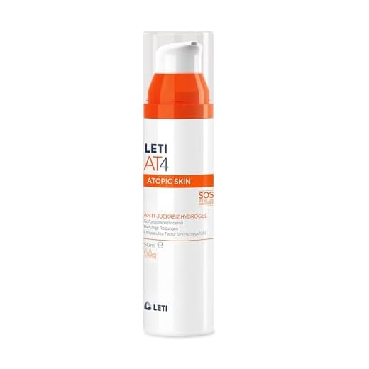LETI AT4 Atopic hud anti-klåda hydrogel med omedelbar klåda-lättnad, 50 ml gel