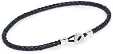 Miansai Men's Nexus Leather Bracelet, Solid Black, Medium