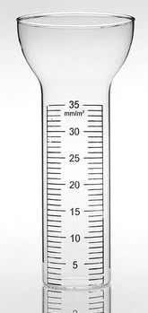Replacement Glass Tube Rain Gauge, Wide-Mouthed, for Yard, Garden, and Outdoor Home Use, 2 Piece