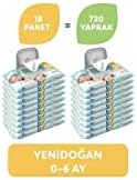 Uni Baby Yenidoğan Islak Mendil 18'li 720 Yaprak, Beyaz - Görsel 1