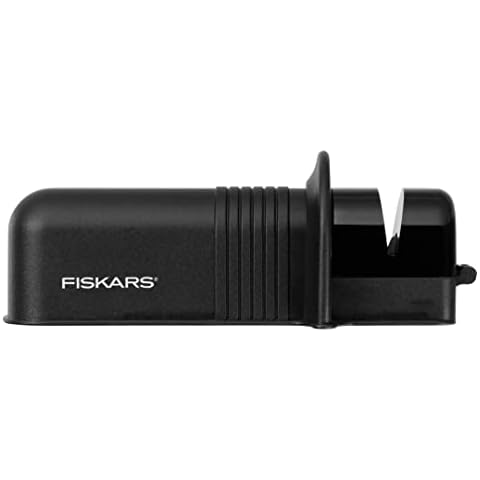 Afilador de hachas y cuchillos Fiskars, cerámico/plástico reforzado, Negro/Naranja Cover