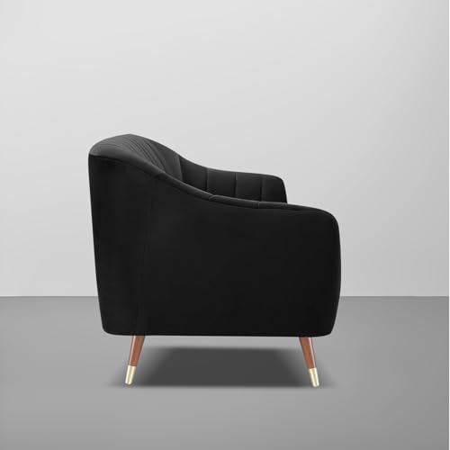Image of Atticus 3+2 Seater Sofa Set for Living Room (Black Colour) Premium Fabric Sofa