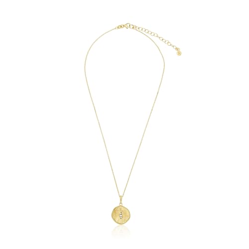 JEAN RACHEL JEWELRY 14K Gold Plated Sterling Silver Necklace for Women - Coin Drop with Cubic Zirconia Vintage Design - Hypoallergenic, Lead & Nickel Free - Artisan Handcrafted Statement Necklace3