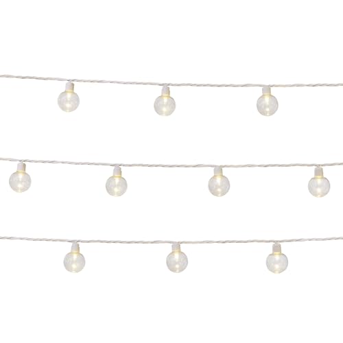 Guirnalda de 20 luces LED globo blanco cálido interior/exterior miniatura 5