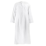Beisto Boys Abaya Kaftan White Kids Thobe Muslim Prayer Clothes for Boys Muslim Kaftan Abaya Dress Long Sleeve Kids Robe Thobe