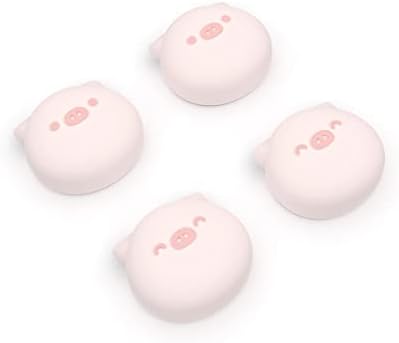 playvital Chubby Bear & Smiley Bunny Joystick Caps for Nintendo Switch, Thumbstick Caps for Switch Lite, Analog Cover for Switch OLED Joycon Thumb Grip Caps for Switch & Switch Lite & Switch OLED
