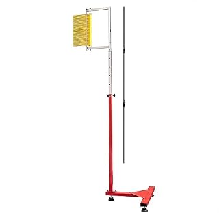 Entrenador de salto vertical para baloncesto y voleibol, medidor de altura ajustable con base estable y barra de reinicio para mejorar el entrenamiento de salto