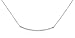 Silver Bar Necklace .925 Sterling Silver Curved High Polished Horizontal Fine Chain 16"-18" Gift Box