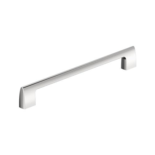 Amerock Riva 10-1/16 inch (256mm) Center-to-Center Polished Chrome Cabinet Pull, BP5549026