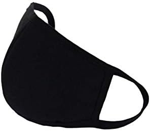 3 Pcs Face Masks | Reusable Cotton Fabric | Double Layer | Skin Friendly & Soft | Breathable | Washable | Reusable | for Men & Women | Black Cloth Mask | Standard Size