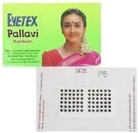 Eyetex Pallavi Kumkum Sticker (Black, Pack of 15)