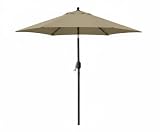 Acekool Parasol pour balcon 220 cm, parasol de plage avec protection UV, tissu imperméable, inclinaison réglable, résistant au vent, pour terrasse, piscine, cour, jardin