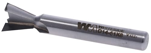 Whiteside D14-51X8 14 Degree Angle Dovetail Router Bit: 1/2 Inch Large Diameter, 1/2 Inch Cut Depth, 8mm Shank, 2-3/8 Inch Overall Length, Leigh® #120-8mm Shank by Whiteside Router Bits - Used condition - Image 2