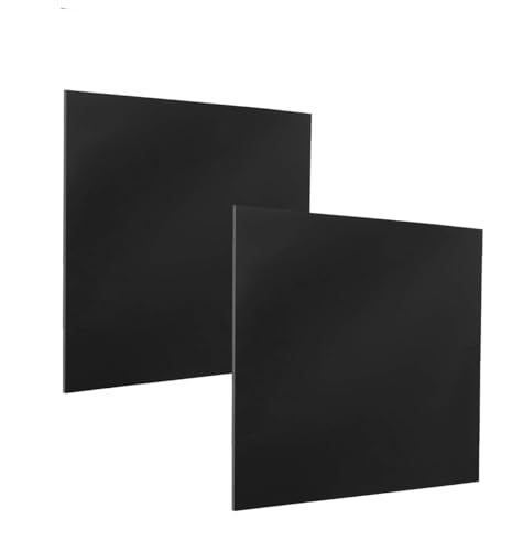 XMRISE Tablero de Resina laminada fenólica de baquelita Negra 200x200mm Apto para instalaciones eléctricas,Negro,6mm 2 Tablets