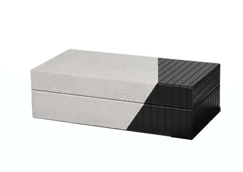 Joyero de cuero para pendientes, caja de joyería para almacenar aretes y collares de estilo europeo, caja de joyería sin rejilla, suministros (25 x 13 x 7 cm), caja de joyería para aretes (tipo E, 30