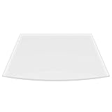 Hochwertige, stabile C-Kante! Milchglas Glasbodenplatte Funkenschutzplatte Kaminplatte Glas Ofen Platte Bodenplatte Kaminofenplatte Unterlage (Milchglas Segmentbogen 100x120cm [SB100/120])