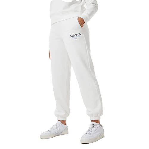 Image of Jack Wills Womens Bayton Relaxed Joggers Vintage White 14