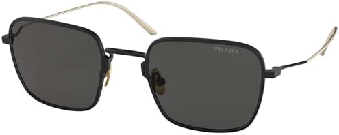 Prada Titanium Dark Grey Rectangular Ladies Sunglasses 0PR 54WS