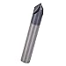 Chamfer End Mill, Professional Tungsten Steel Milling Cutter Milling Cutters Chamfer Milling Cutter for Industrial Accessories (D3*90°*50L)