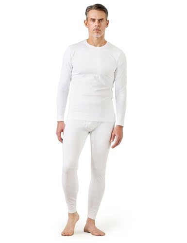 LAPASA Men's Fleece Lined Thermal Underwear Set, Light/Mid/Heavyweight Warm Long Sleeve Long Johns Top and Bottom, Base Layer Set M11/M57/M24